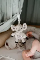 Plyšová hrací skříňka slon 30 cm se závěsem na postýlku (10)