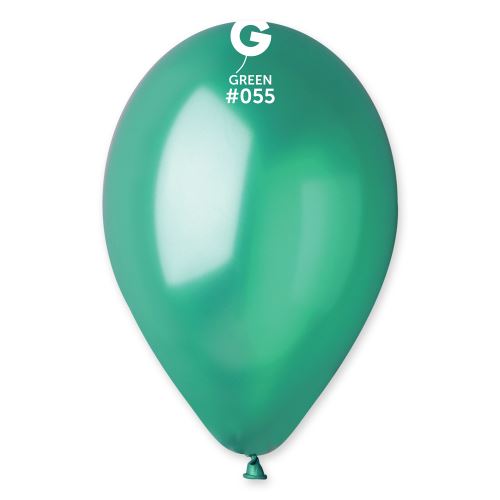 Balónky nafukovací průměr 26cm - metalická zelená 055, 100 ks