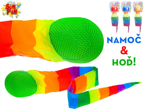 Sun Fun vodní míč s duhovým fáborkem 95 cm - mix barev