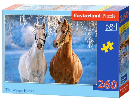 Puzzle Castorland 260 dílků - Koně v zasněžené krajině