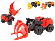 Traktor s drapákem 28,5 cm na volný chod - mix barev