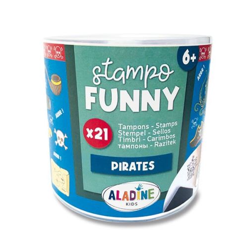 Razítka Aladine Stampo Funny - Piráti, 21 ks