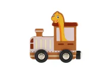 Dřevěný vláček s vagóny na magnety, 10 ks - dinosaurus (12)