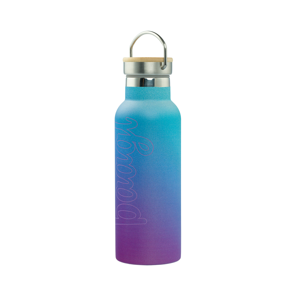 Levně Termoláhev s bambusovým víčkem BAAGL 500 ml - Gradient modro-fialová