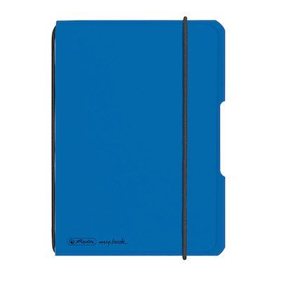 Sešit my.book flex A6/40 listů čtvereček PP desky - průhledný modrý