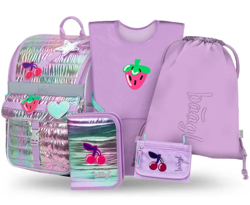 Školní aktovkový set 5-dílný Baagl Zippy Lavender