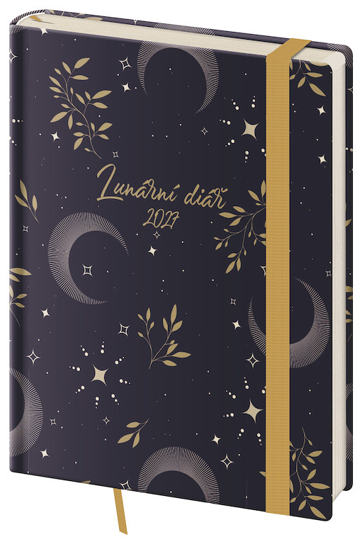 Levně Týdenní diář 2027 Helma B6 Lunární Sen s gumičkou