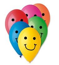 Balónky nafukovací průměr 26cm - potisk SMILE, 10ks