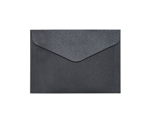 Obálky C6 Pearl černá K 150g, 10ks, Galeria Papieru