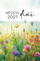 Měsíční diář malý 2027 Aria lamino Louka