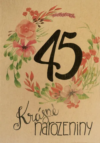 Přáníčko BeBechy - recyklovaný papír - 45