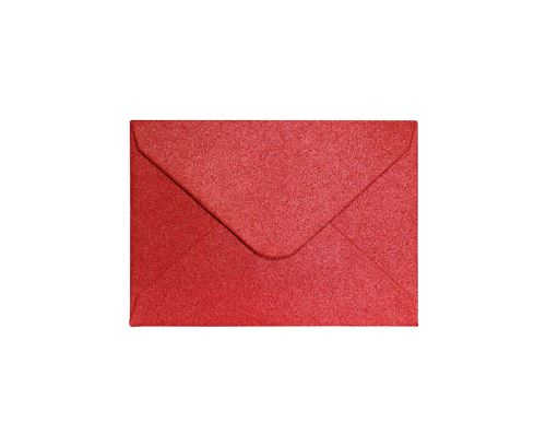 Obálky 70x100 mm Pearl červená K 150g, 10ks, Galeria Papieru