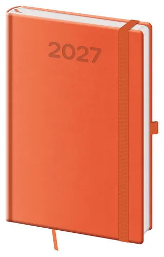 Týdenní diář 2027 Helma A5 Print Pop oranžový