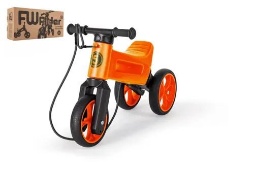 Odrážedlo Funny Wheels Rider SuperSport 2v1 oranžové, krabice