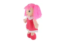 Panenka Mazlinka hadrová s růžovými vlásky 31 cm (4)