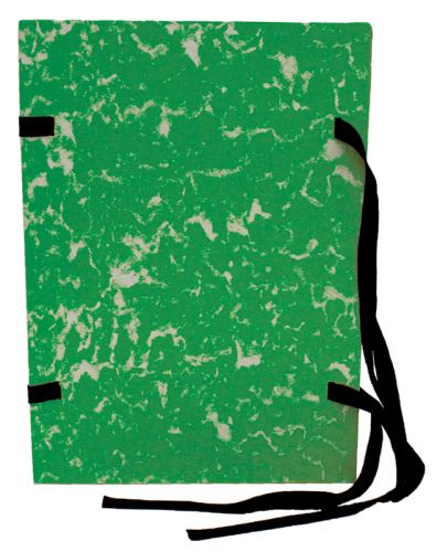 Spisové desky s tkanicemi A4 - mramor zelené