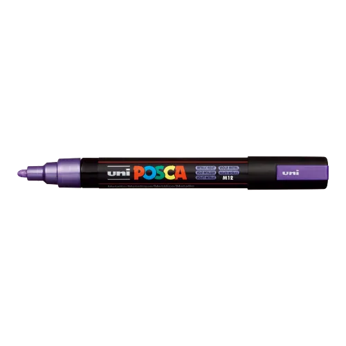 Dekorační popisovač Posca PC-5M, metalová fialová (M12), 1,8-2,5 mm