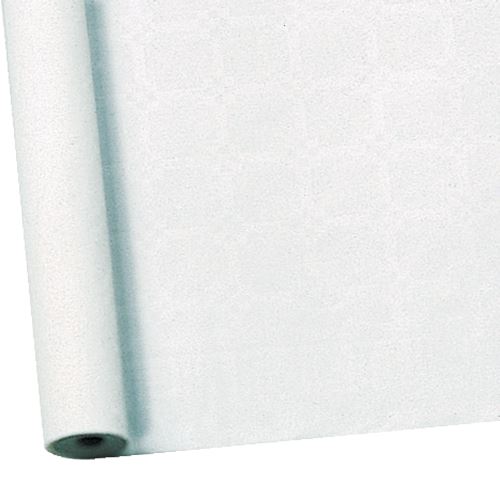 Ubrus papírový na roli 10 x 1 m - Damašek - bílý