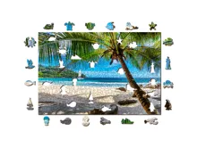Dřevěné puzzle L, 505 dílků - Pláž (2)