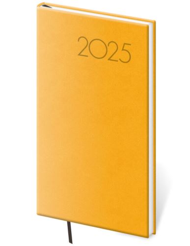 Týdenní diář 2025 Helma kapesní - Print Pop žlutý