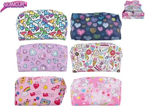 Glamour penál na zip - mix motivů
