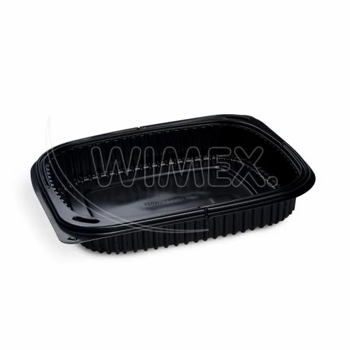 Menu mísa do mikrovlnky (PP) ECONOMY nedělená černá 240 x 210 mm 1200 ml, 100 ks