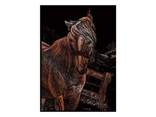 Seškrabovací obrázek- mini- Kůň