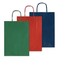Papírová taška Allegra hnědá 16x8x21 cm velikost XS - kroucené papírové ucho (1)