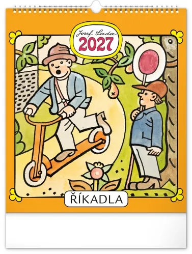 Nástěnný kalendář 2027 Notique Josef Lada – Říkadla, 30 x 34 cm