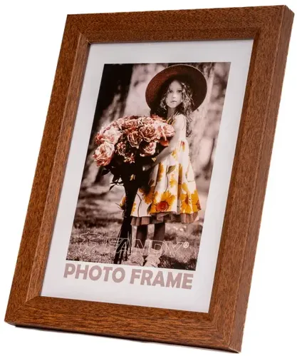 Fotorámeček dřevěná Bevel 3 30x40 - tmavě hnědý