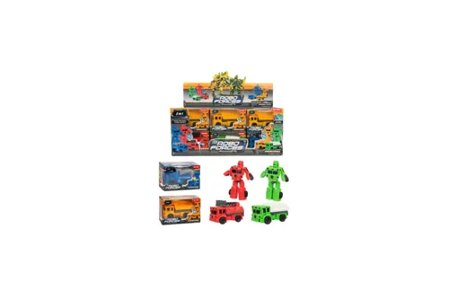 Transformer auto a robot mini 9 cm - mix barev