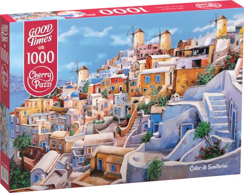 Puzzle Cherry Pazzi 1000 dílků - Barvy ostrova Santorini (Color di Santorini)