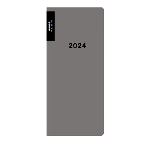 Týdenní diář kapesní PVC Karton P+P 2024 - PASTELINI šedá