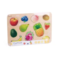 Puzzle/Vkládačka deskové ovoce dřevo ve fólii 30x21cm 18m+ (1)