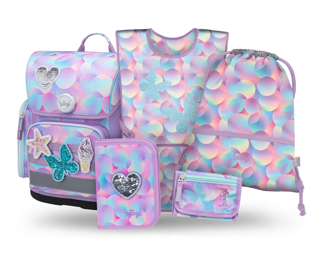Levně Školní aktovkový set 3dílný BAAGL Ergo Candy