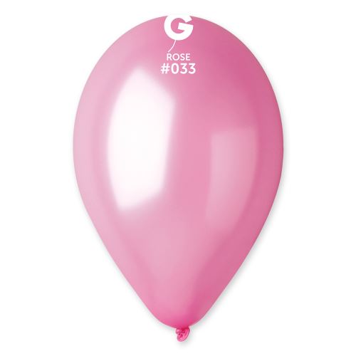 Balónky nafukovací průměr 26cm - metalická růžová, 100 ks