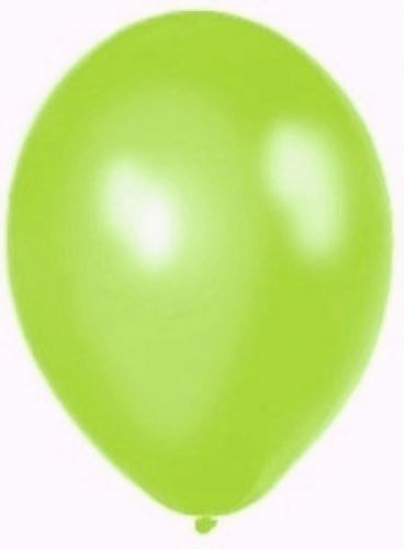 Balónky nafukovací průměr 26cm - metalická světle zelená, 10 ks