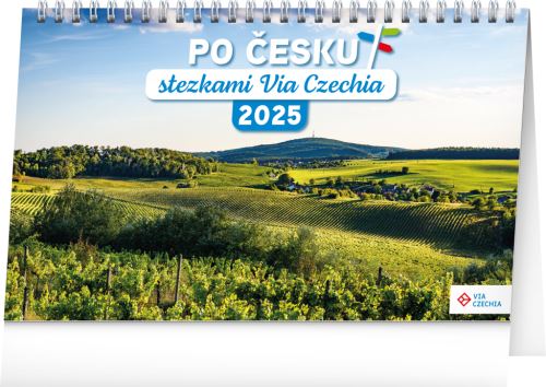 Stolní kalendář 2025 Presco Group - Po Česku stezkami Via Czechia