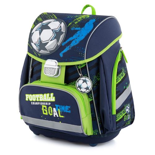 Školní aktovka/batoh KARTON P+P PREMIUM - Fotbal modro-zelený