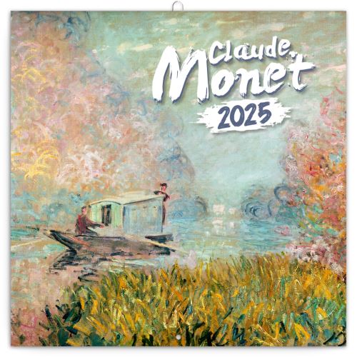 Nástěnný poznámkový kalendář Presco Group 2025 - Claude Monet, 30 × 30 cm