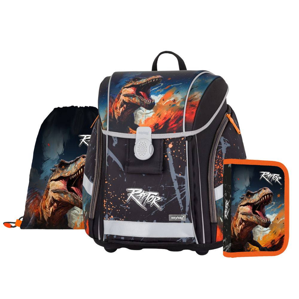 Levně Školní batohový 3-dílný set KARTON P+P PREMIUM LIGHT - Dino