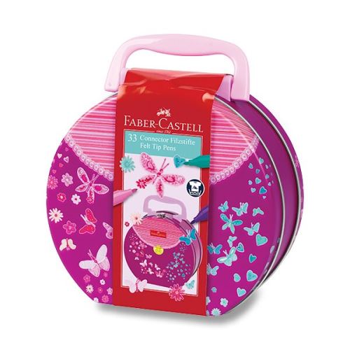 Dětské fixy Faber-Castell Connector - kabelka, 33 barev