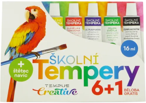 Temperové barvy 6 barev + běloba 16ml Europen