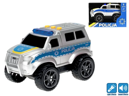 Auto policie PL 18 cm na setrvačník se světlem a zvukem na baterie