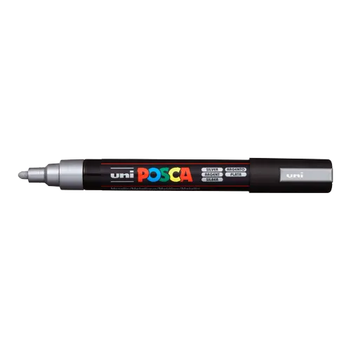 Dekorační popisovač Posca PC-5M, stříbrná (26), 1,8-2,5 mm