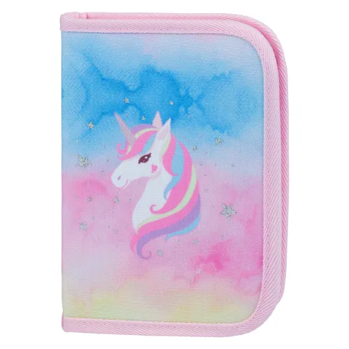 Školní penál jednopatrový Baagl Rainbow Unicorn