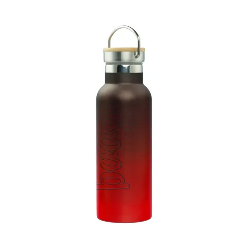 Termoláhev BAAGL 500 ml bambusové víčko Gradient červeno-černá