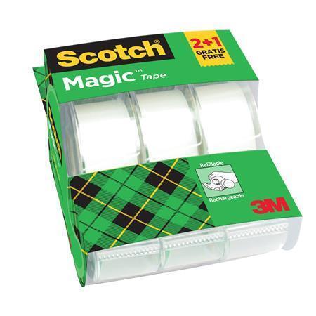 Levně Lepicí páska SCOTCH Magic Tape 19 mm x 7,5 m, 2+1, s odvíječem