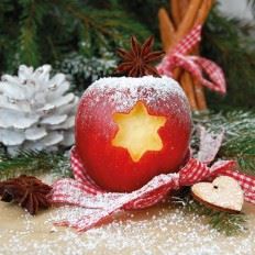 Ubrousky Ambiente vánoční - Jablíčko a badyán 33x33 20ks