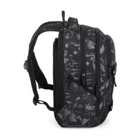 Studentský batohový set 2-dílný Bagmaster Nomad 25 B černo-šedý (2)